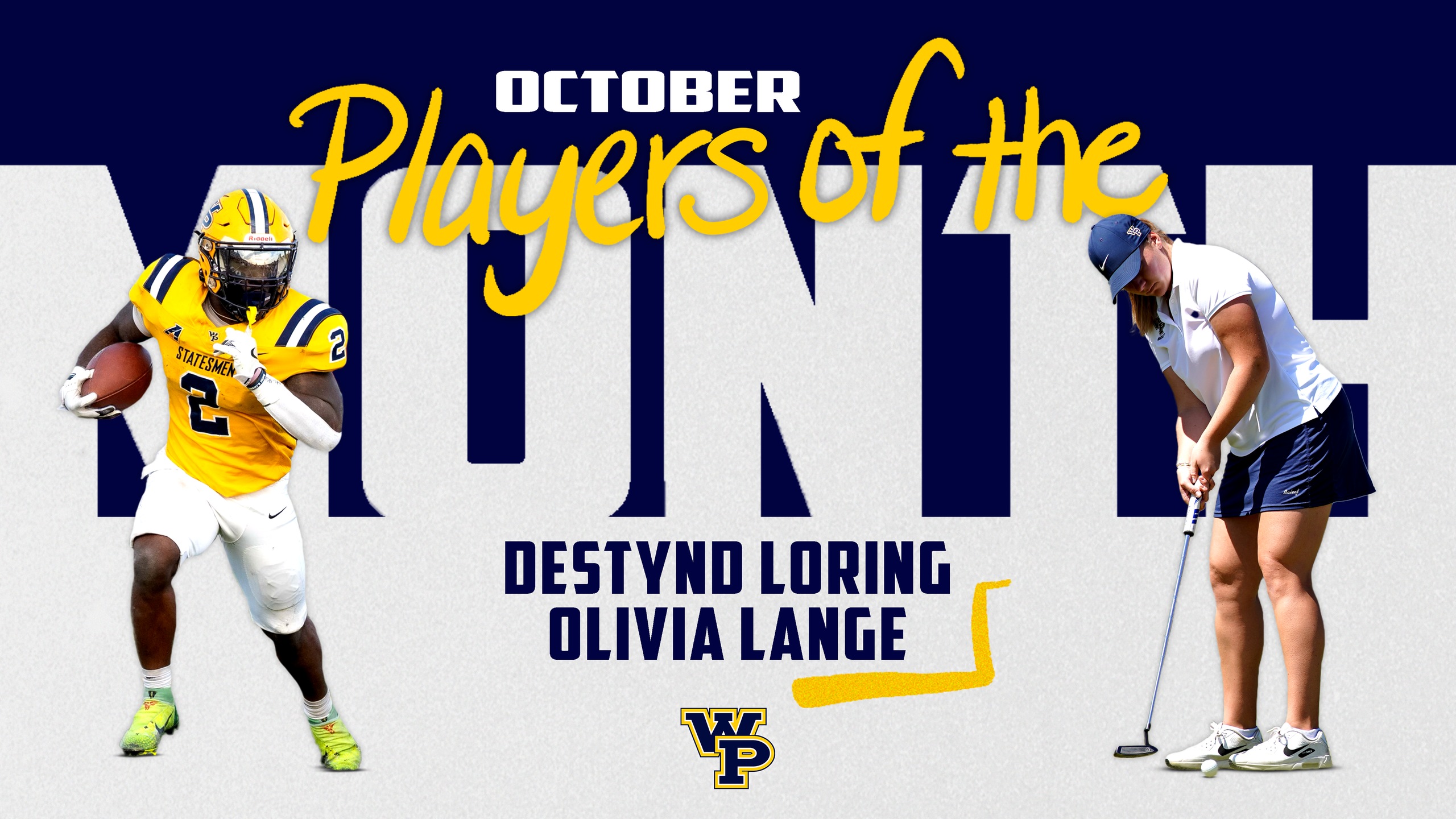 Loring and Lange Claim Player of the Month Laurels