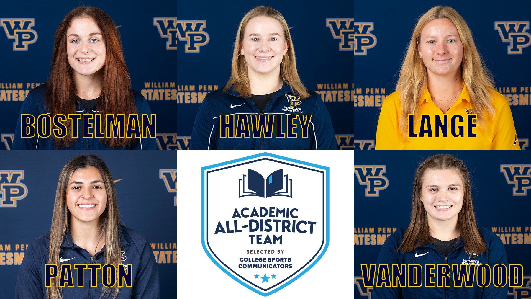 Five Garner CSC At-Large Academic All-District Recognition